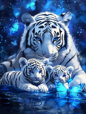 White Tiger Diamond Painting