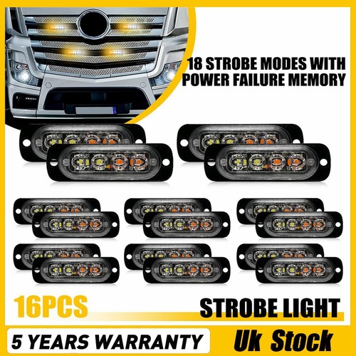 Amber white led grill - uk,