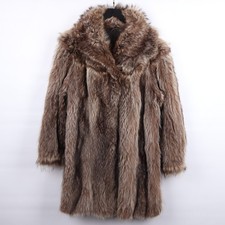 Vtg Genuine Raccoon Real Fur