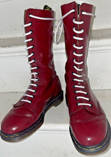 Made in England Cherry Red Doc Martens size 7UK, 14eye Martens 1914, 14-Hole