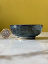 Rye Pottery miniature dish bowl vessell lustre glaze vintage