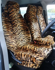 VW Transporter T4 T5 T6  GOLD TIGER Faux FUR VAN Seat COVERS - Single + Double