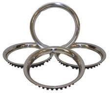 14 Inch Stainless Steel Wheel Trim Beauty Rings x4 VW T2 Split 1962 - 1967