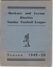 1949/50 Dalston & Hackney  Sunday Football League Handbook - excellent
