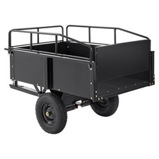 Uimoso Dump Trailer Tow Behind Dump Cart 750 lbs 15 Cu. Ft. Steel Construction