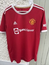 MANCHESTER UNITED 2021-22 RED HOME FOOTBALL SHIRT Adidas Man Utd Size Large XL