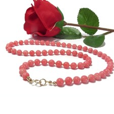 9ct Gold Pink Coral Bead