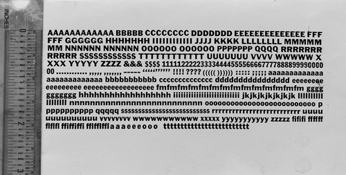 New letterpress type 12 - new, pt