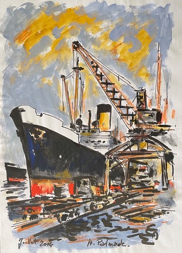 Merchant ship disembarking - merchant,