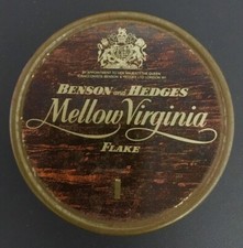 Benson & Hedges Mellow Virginia Flake  1 oz Tobacco Tin Empty