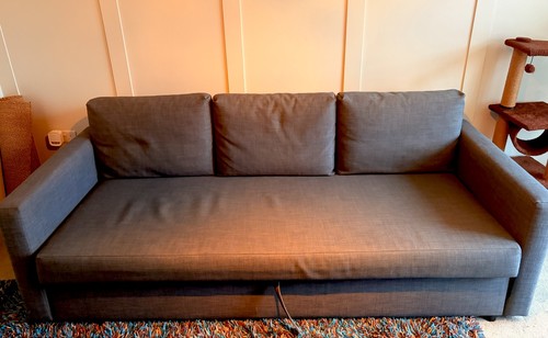Dark grey sofa bed - pull-out, 3