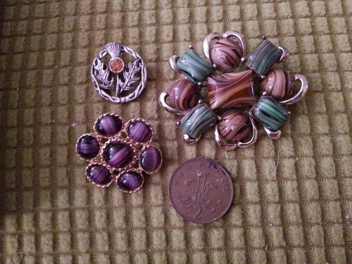Vintage brooch lot incl - lot-,