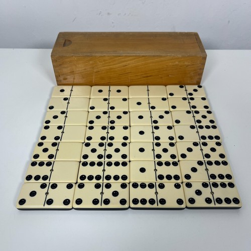 Antique galalith domino set - antique,