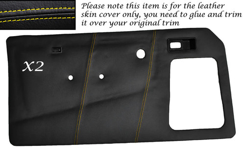 Yellow stitch front door - 2x,