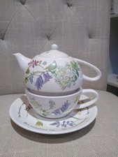The Edwardian Lady TEA FOR ONE Teapot Cup and Saucer Set - Marks & Spencer New