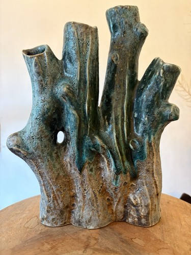 Glazed vintage coral form - coral,