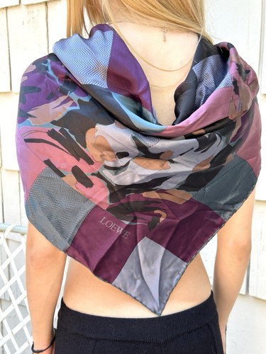 Vintage loewe 100 silk scarf - 100%,