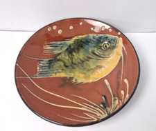 Vintage Mid Century Spanish Puigdemont Fish Plate 20 cm across