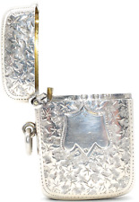 Sterling Silver Hallmarked Vesta Case Match Box Dispenser Vintage Gift 21g .925