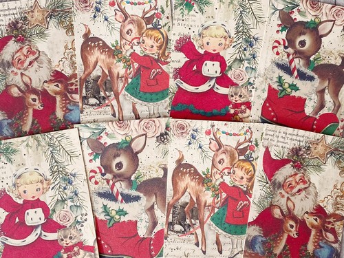 Vintage christmas card - christmas,