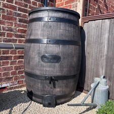 480 Litre Water Butt Barrel - Oak Effect - FREE UK P&P