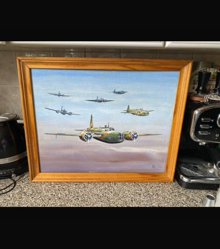 Vintage framed oil painting - vintage,