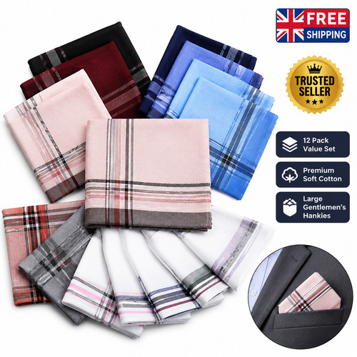 Men handkerchiefs 12 pack - men's,