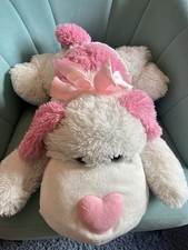 Tesco Large Pink White Heart Nose Floppy Puppy Dog Soft Toy Plush Teddy 70cm 11