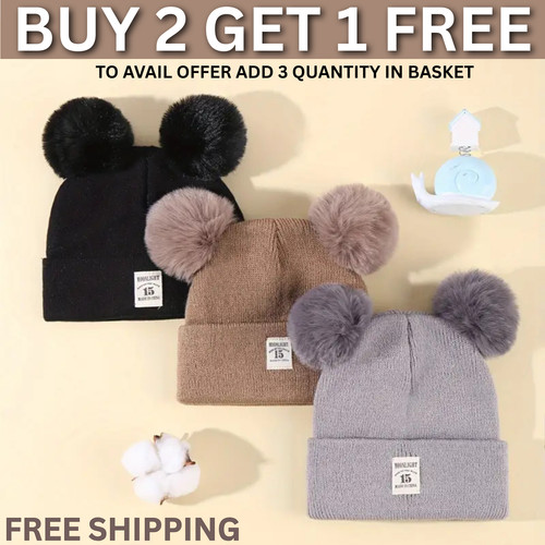 Baby pom hat - pom, beanie