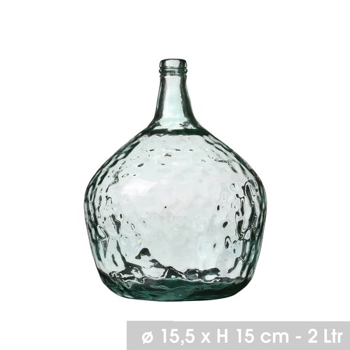 Round recycled glass vase lady - round,
