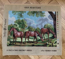 Twilleys Old Masters Tapestry Canvas - A Colt & Chestnut Horses George Stubbs