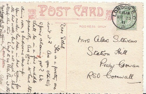Genealogy postcard stevens - genealogy,
