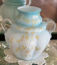 Antique Thomas Webb Blue Satin