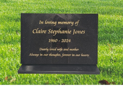 Granite memorial plaque - granite,