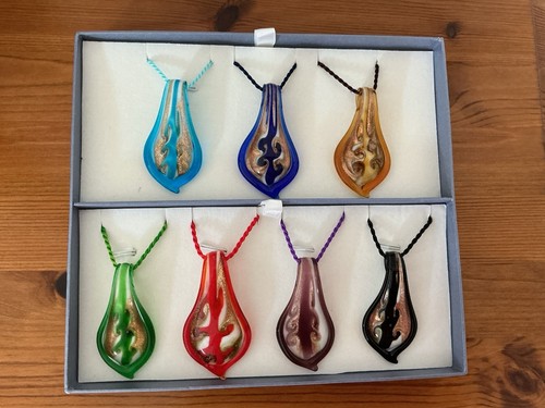 Murano glass pendant boxed - murano, set
