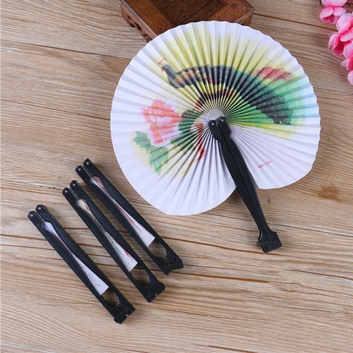 6pcs foldable paper fans - foldable,