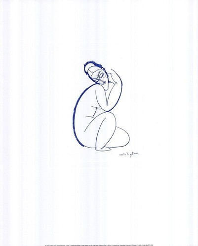 Nude seated left leg - seated, by