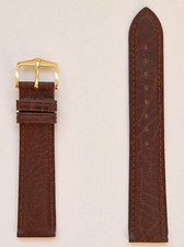 Hirsch  Camel Grain No Allergy Watch Strap Honey/Tan/Black Gold Coloured Buckle