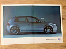 VW GOLF GTi MK4 25 YEAR SILVER ANNIVERSARY ORIGINAL FRAMEABLE CLASSIC CAR ADVERT
