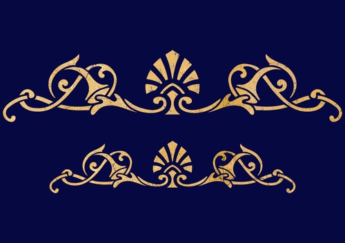 Floral stencil border - floral,