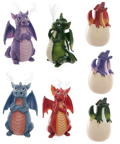 Smoking dragon incense cone - dragon,
