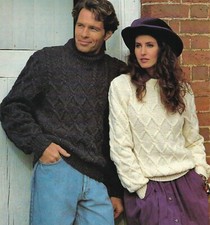 Ladies mens aran sweater 32 - 2,