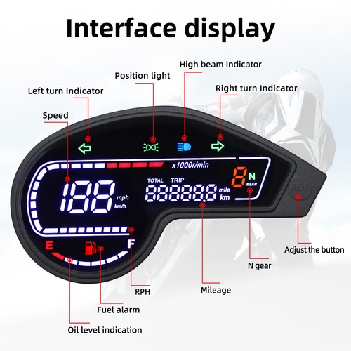 Motorcycle speedometer 199km - speedometer, 199km/h