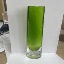 Lime Green Glass Bud Vase 21