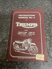 Triumph T90 T100A 3TA 5TA up to 1963 Instruction Manual Guide Book Original Used