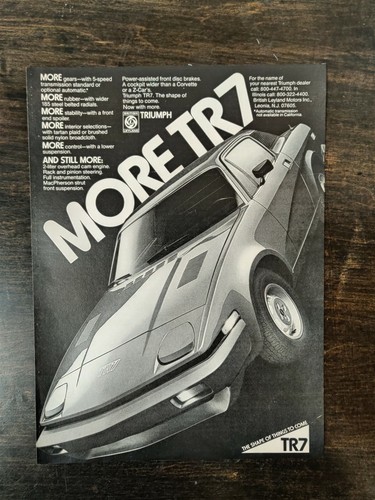 Vintage 1978 triumph - triumph, tr7