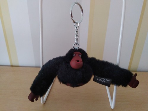 New kipling black furry - new,