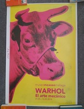 Very Rare Very Large Andy Warhol Cow Exhibition Poster. Mint Condition.
