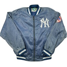 Campri Teamline New York Yankees MLB Bomber Jacket Men's Large Vintage 90's Blue