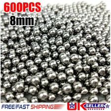 600Pcs 8MM CATAPULT / SLINGSHOT AMMO CARBON STEEL BALL BEARINGS Steel Stainless